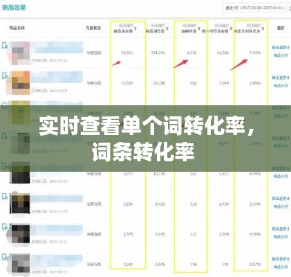實時查看單個詞轉(zhuǎn)化率，詞條轉(zhuǎn)化率 