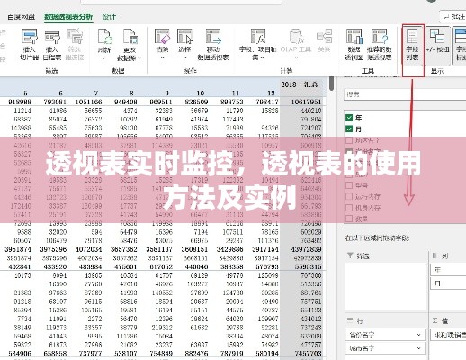 透視表實時監(jiān)控，透視表的使用方法及實例 