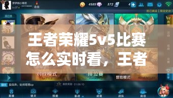 王者榮耀5v5比賽怎么實時看，王者榮耀5v5比賽怎么實時看視頻 