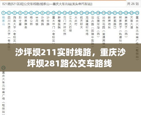 沙坪壩211實(shí)時(shí)線路，重慶沙坪壩281路公交車路線 