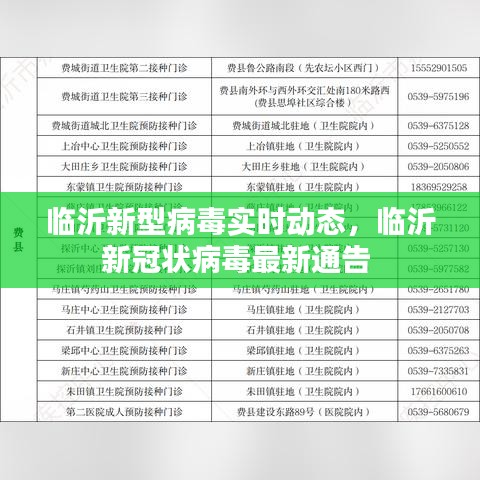 臨沂新型病毒實時動態(tài)，臨沂新冠狀病毒最新通告 