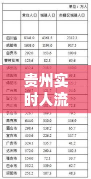 貴州實時人流情況統(tǒng)計表，貴州人口流出情況 