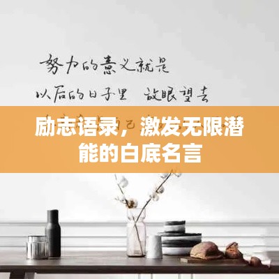 勵志語錄，激發(fā)無限潛能的白底名言