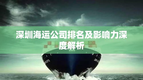 深圳海運(yùn)公司排名及影響力深度解析
